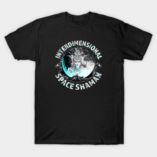 INTERDIMENSIONAL SPACE SHAMAN-moon white T-Shirt